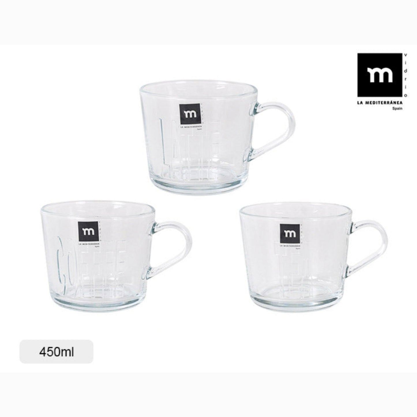 Taza cristal 450ml 1pcs