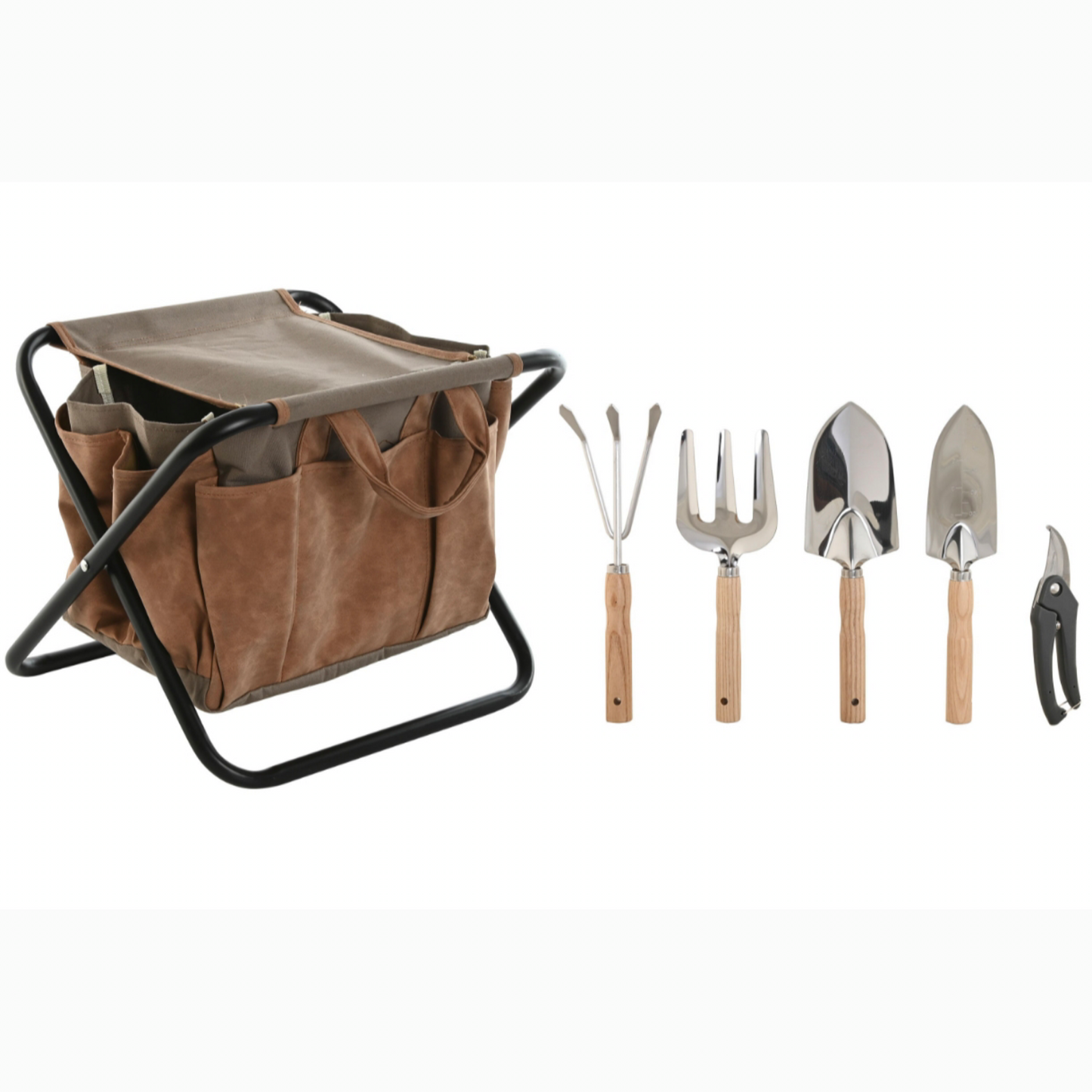 Utensilios set 7 aluminio 40*28*35cm c/taburete