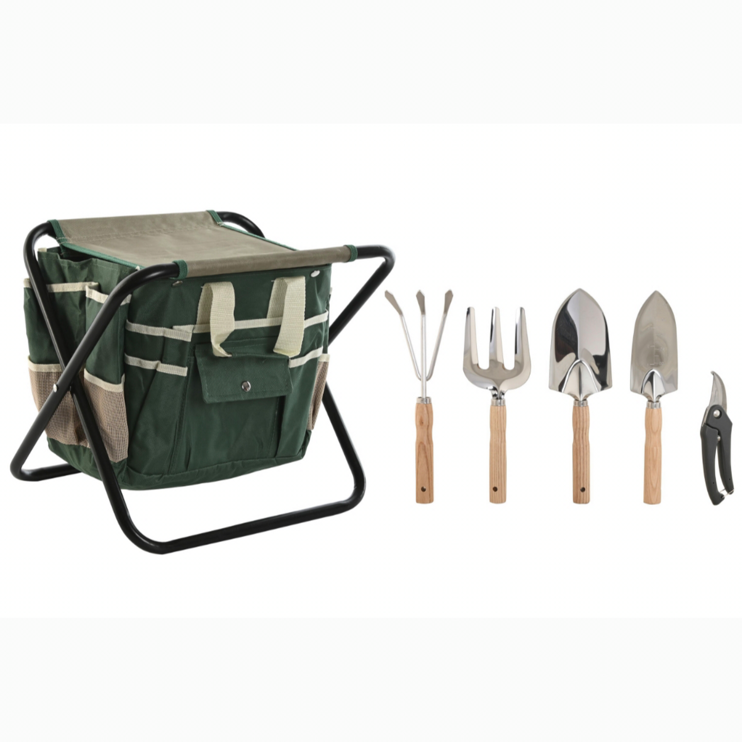 Utensilios set 7 aluminio 40*28*35cm c/taburete