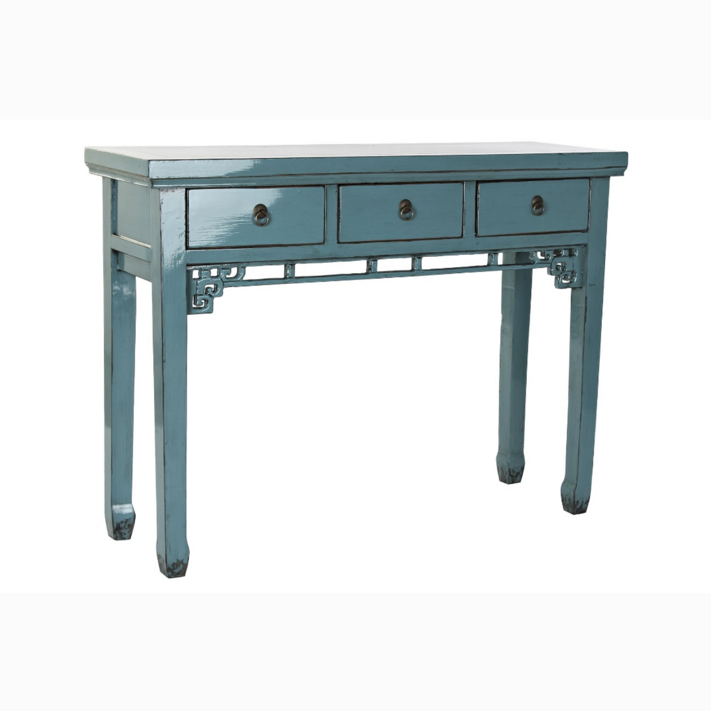 Consola olmo metal 113*38*84cm azul