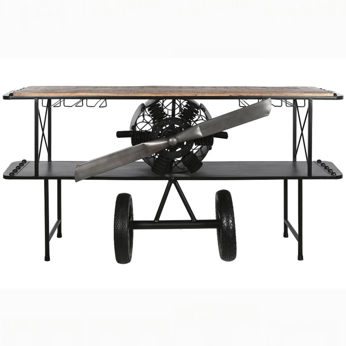 Consola metal medara 191*58*96cm avion negro