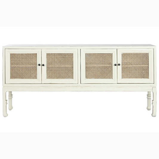 Buffet olmo ratan 180*40*85cm blanco roto