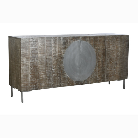 Buffet mango metal 180*40*80cm circulo marron oscuro