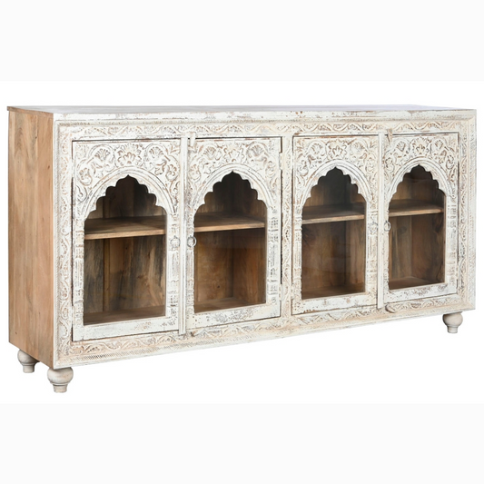 Buffet mango cristal 204*43*101cm tallado blanco