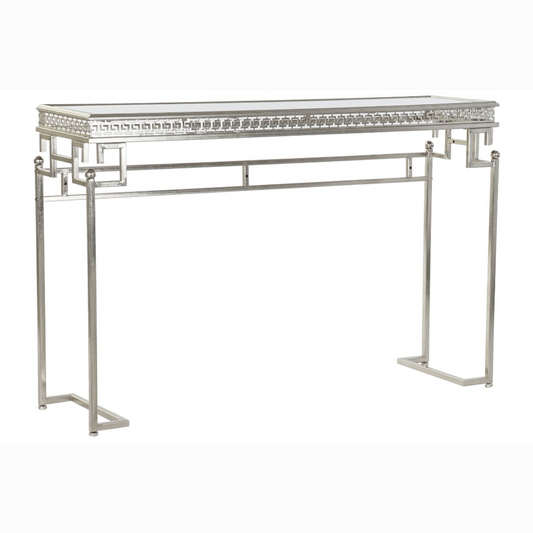 Consola metal espejo 117*31*75cm envejecido