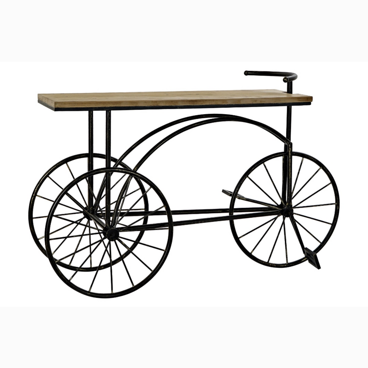 Consola metal abeto 128*40*82cm bicicleta negro