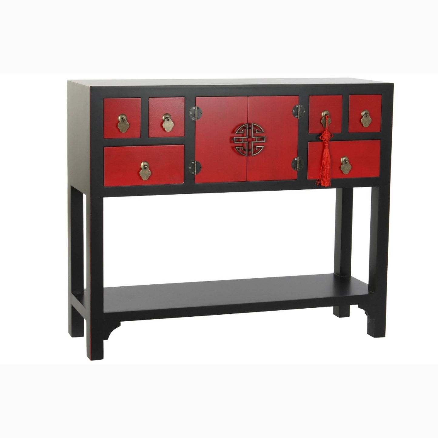 Consola abeto mdf 95*25*78.5cm rojo