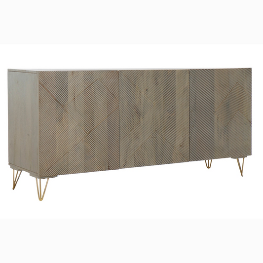 Buffet mango metal 160*45*75cm gris