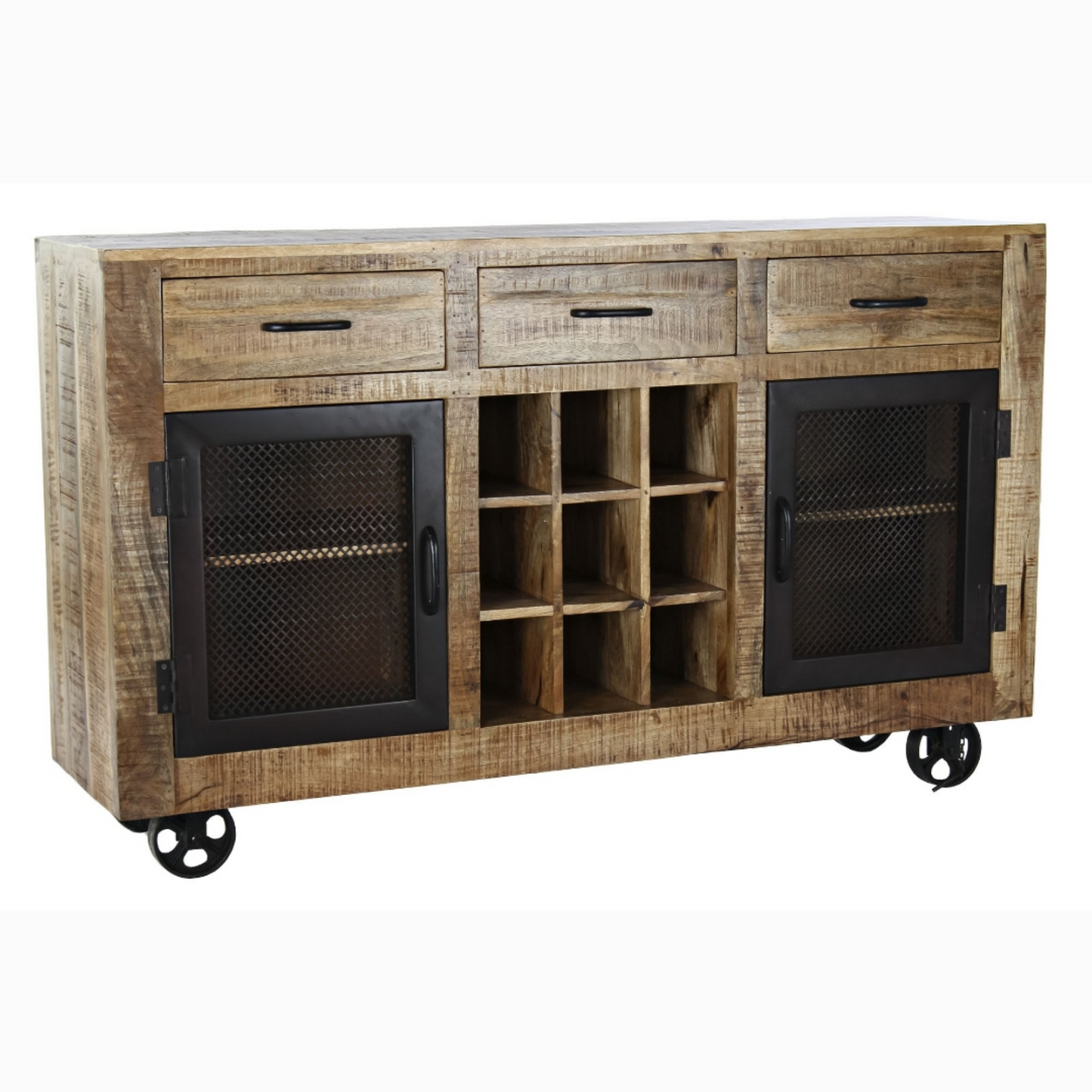 Buffet mango metal 150*43*90cm botellero