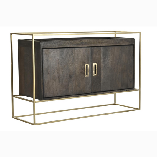 Buffet mango metal 122*38*76cm marron