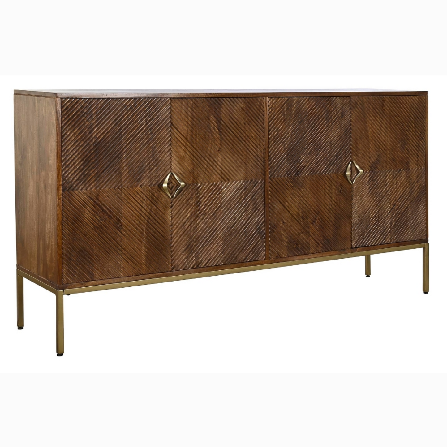 Buffet mango metal 170*40*90cm marron oscuro