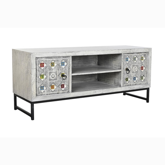 Mueble TV mango ceramica 130*40*56cm beige