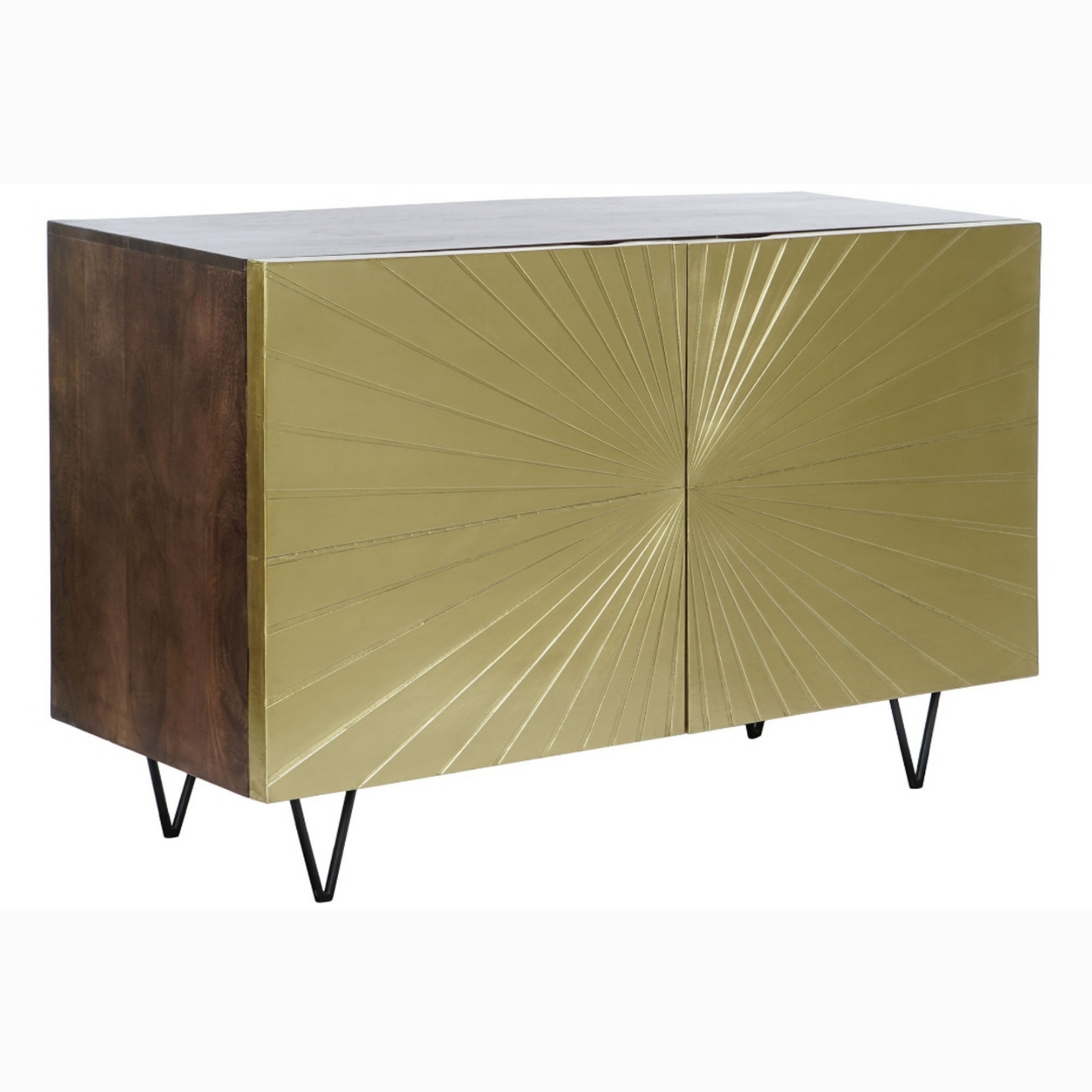 Buffet madera metal 120*45*75cm dorado