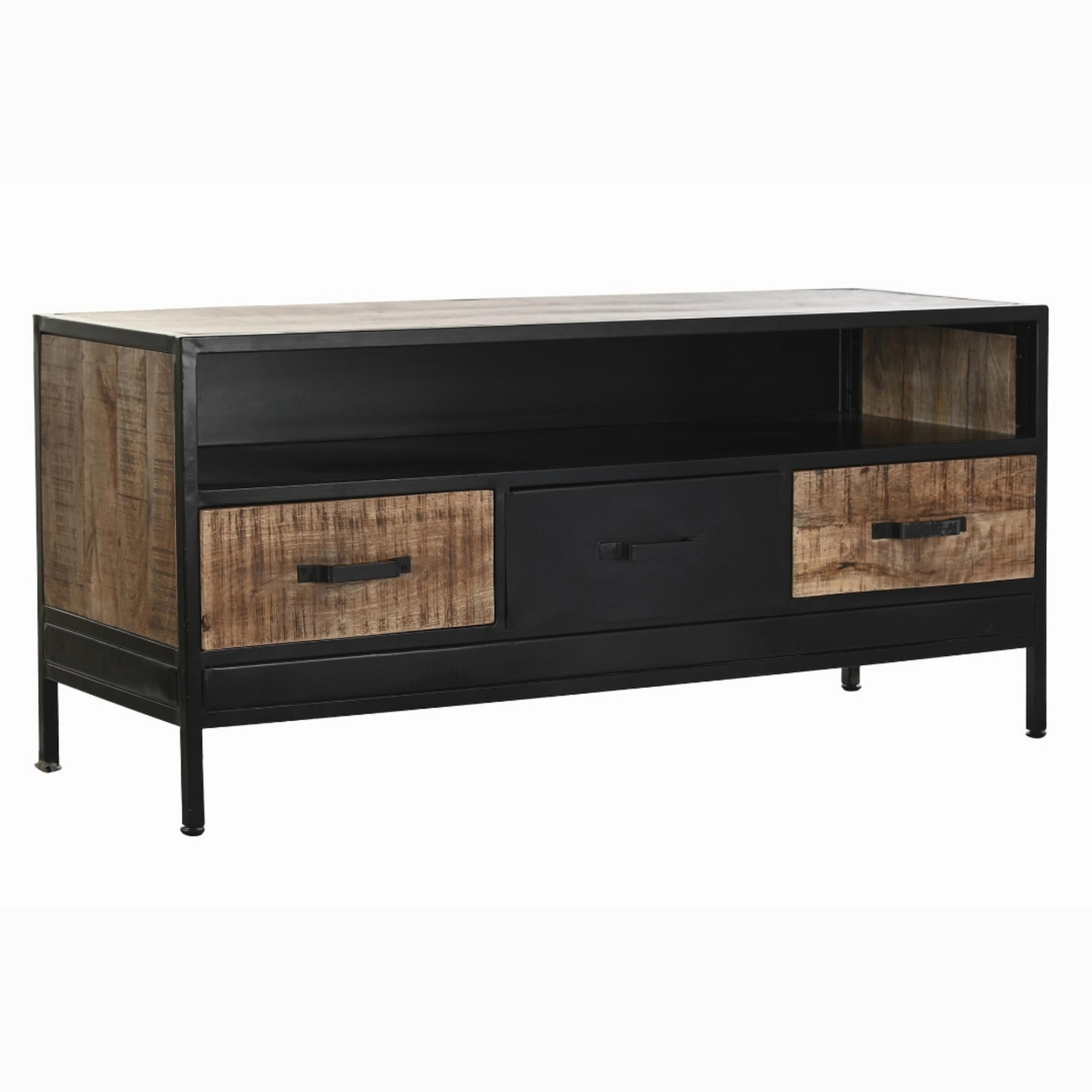 Mueble TV mango metal 125*40*55cm negro