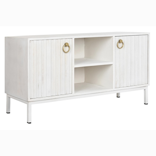 Mueble TV mango metal 120*40*60cm blanco