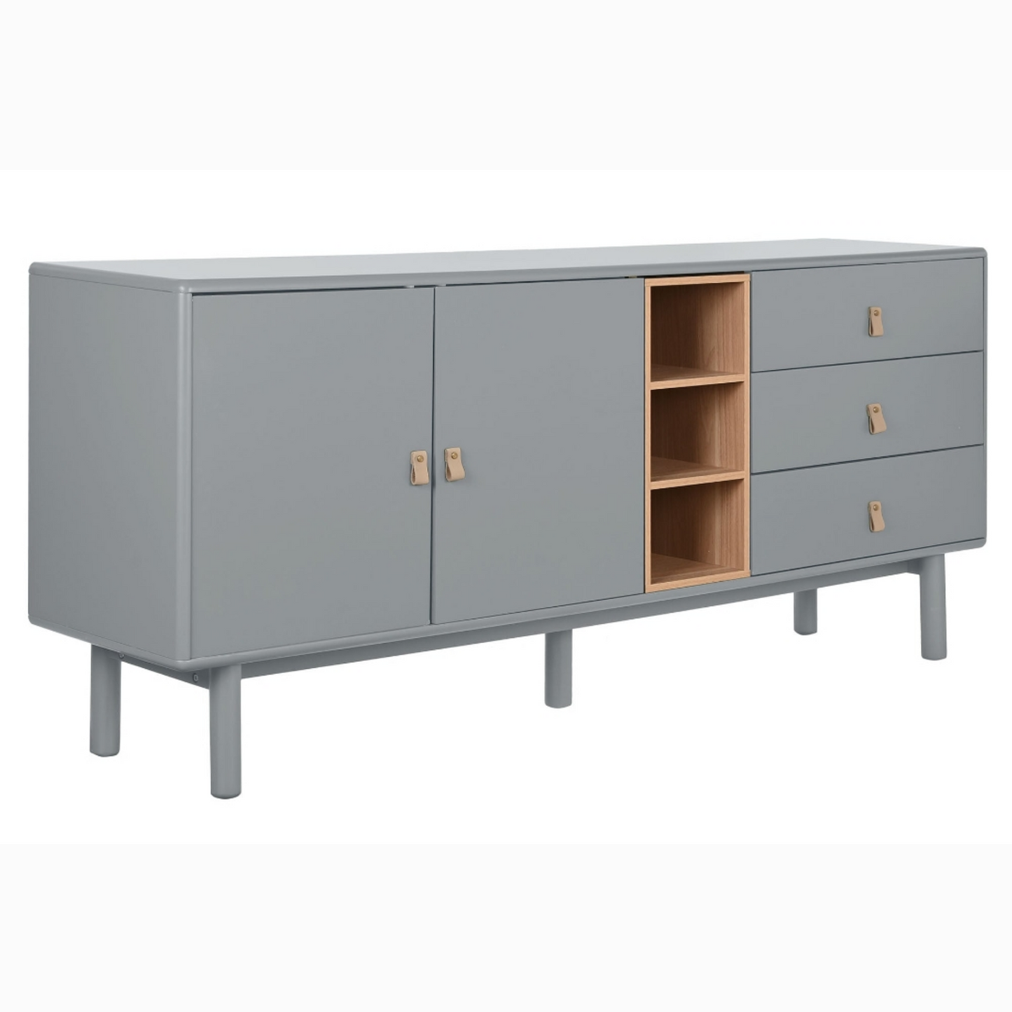 Buffet madera dm pu 180*40*75cm gris