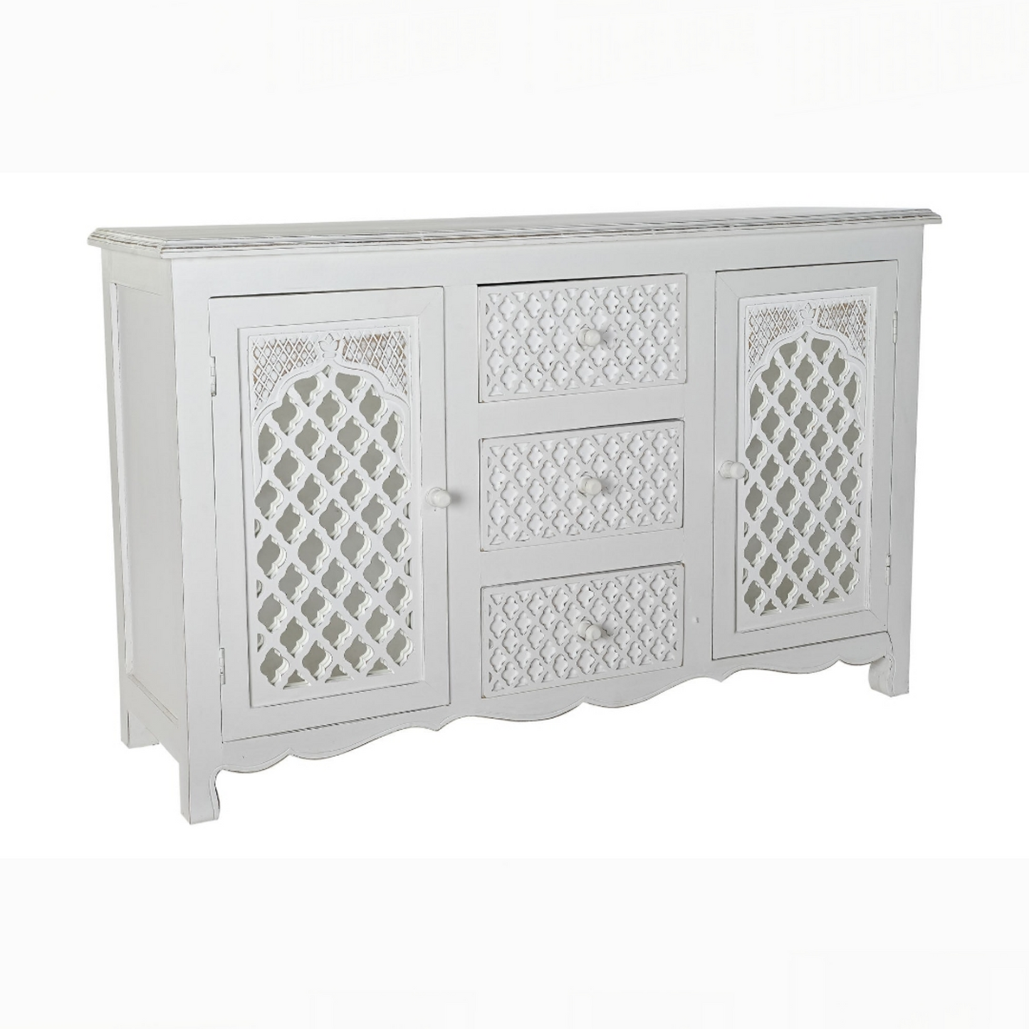 Buffet mango espejo 122*39*77cm blanco