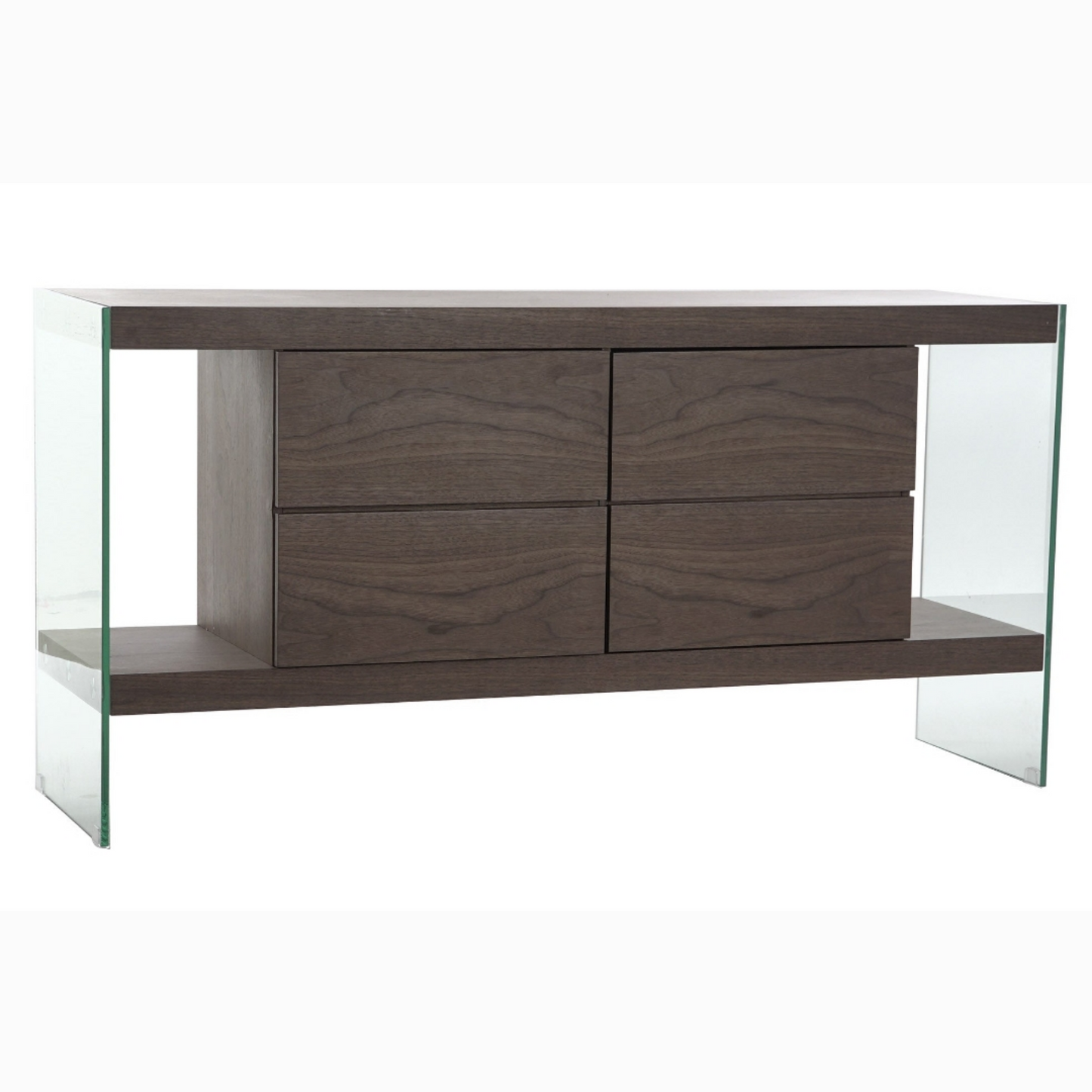 Buffet cristal mdf 160*45*80cm nogal marron