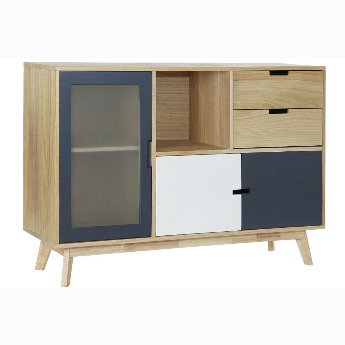 Buffet paulownia mdf 120*35*80cm 4 caj natural