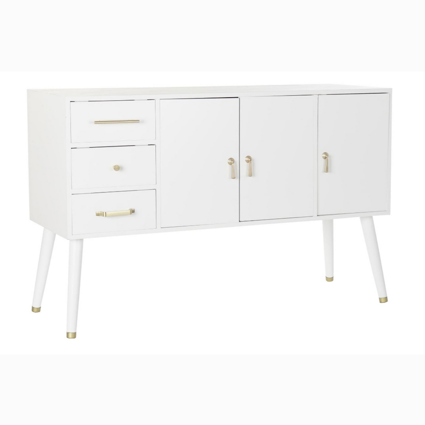 Buffet paulownia metal 120*40*78.5cm blanco