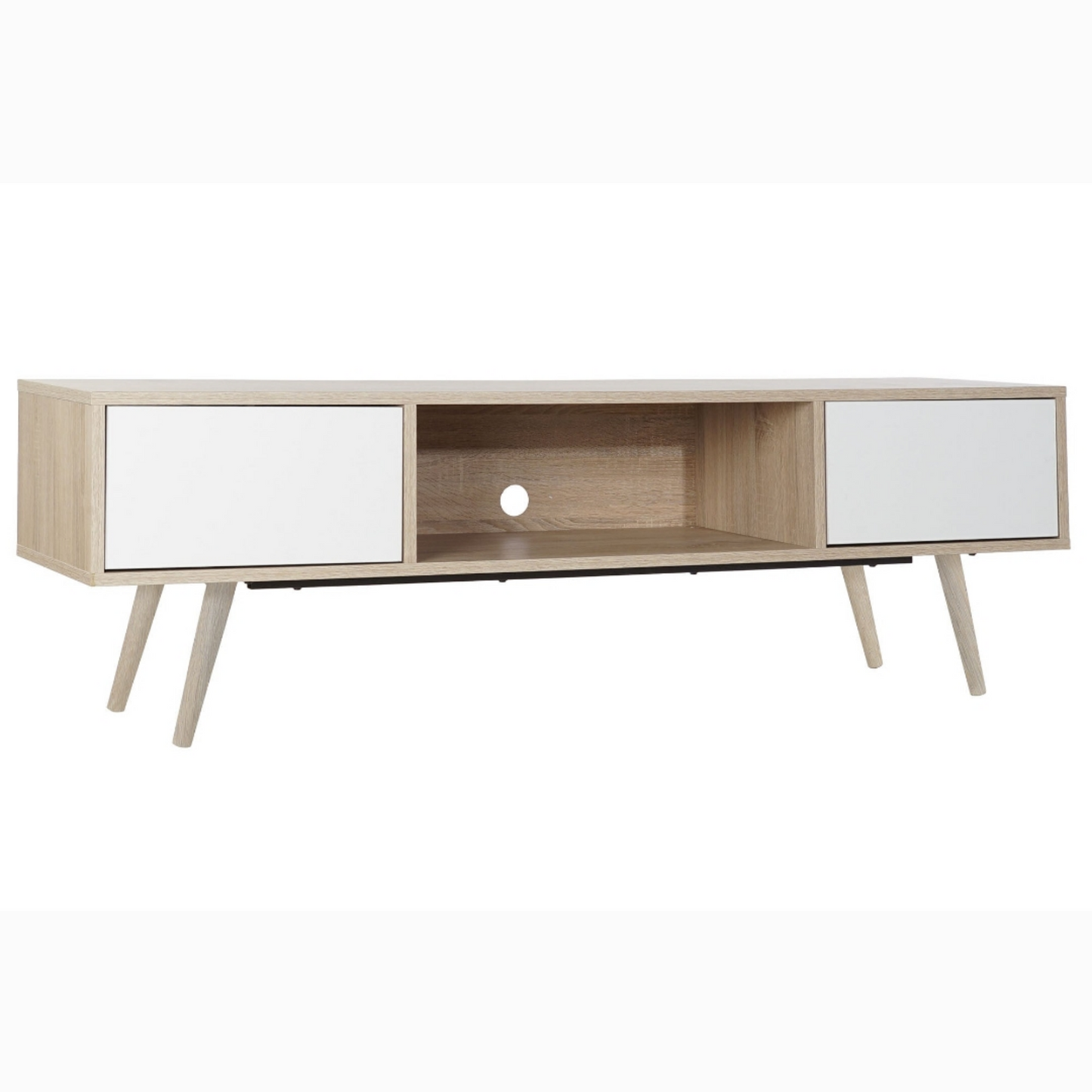 Mueble TV mdf metal 160x40x50cm blanco