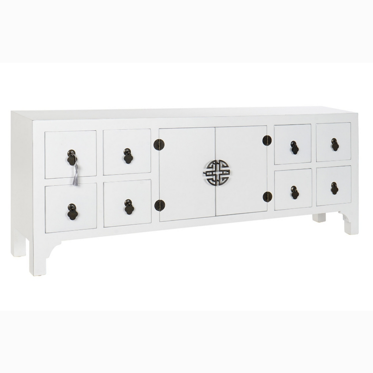 Mueble TV abeto mdf 130*24*51cm oriental blanco