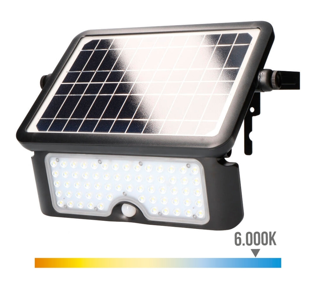 Aplique solar led multifuncional 10w luz fria