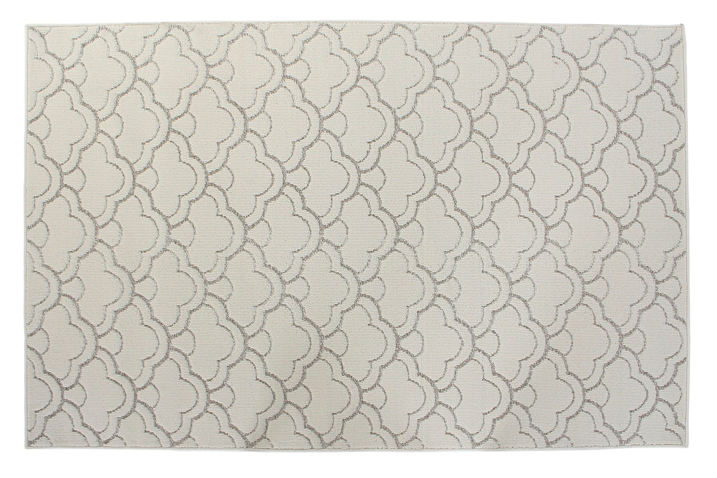 Alfombra poliester 200*290*1cm 900gsm nubes blanco