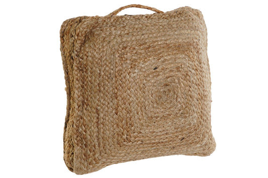 Cojin suelo jute 40*40*15cm 1300gr natural marron