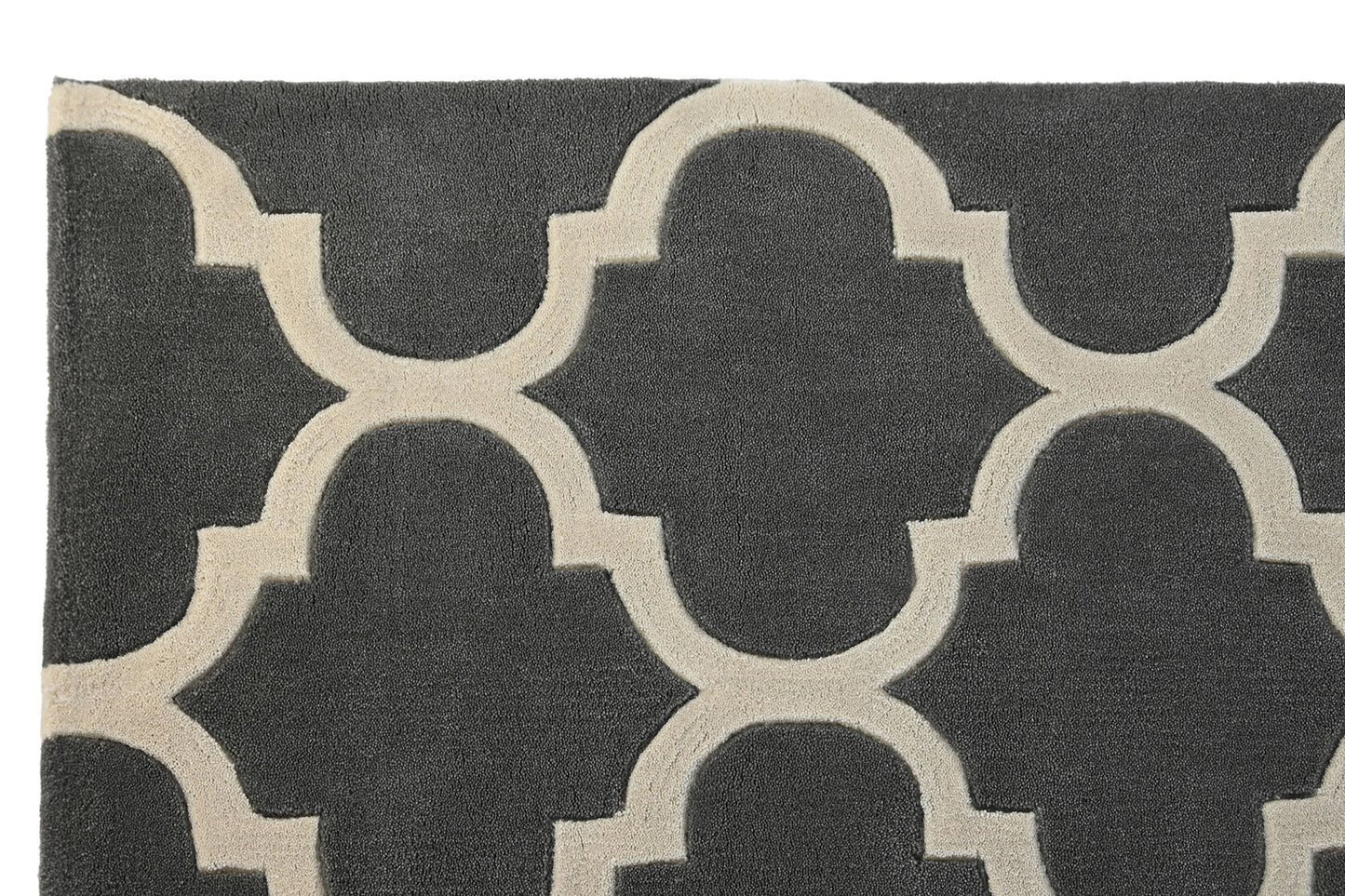 Alfombra poliester 120*180*2cm 1800gsm etnico gris