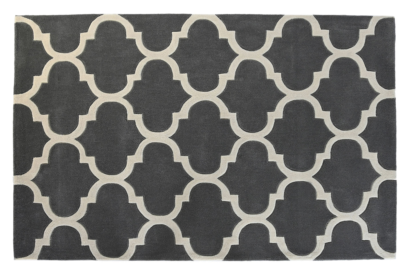 Alfombra poliester 120*180*2cm 1800gsm etnico gris