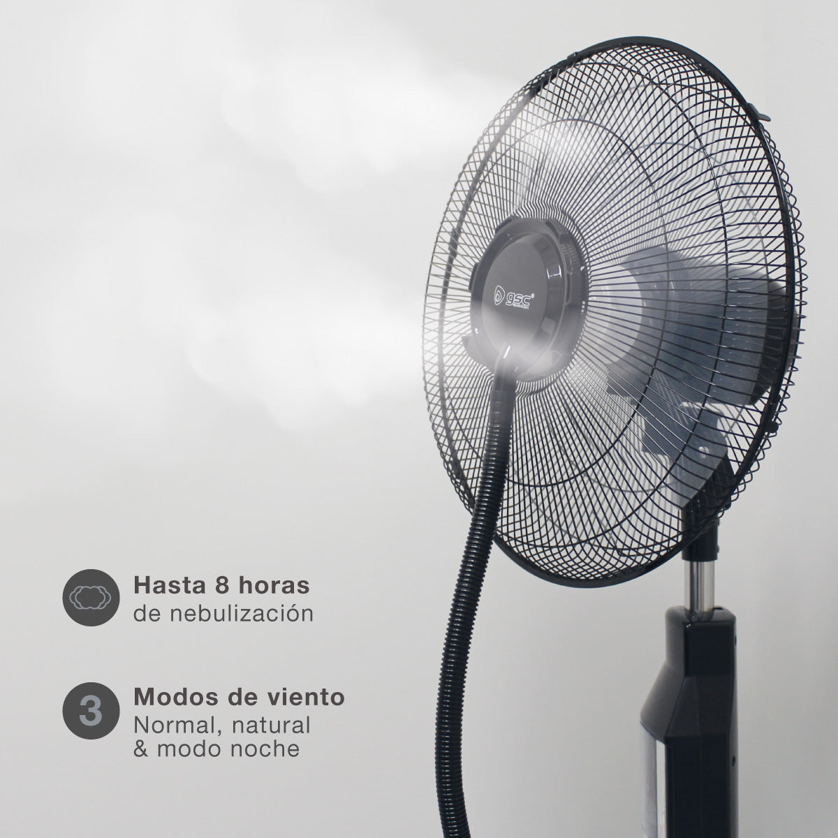 Ventilador vaporizador de pie Hukam Ø45cm 70W