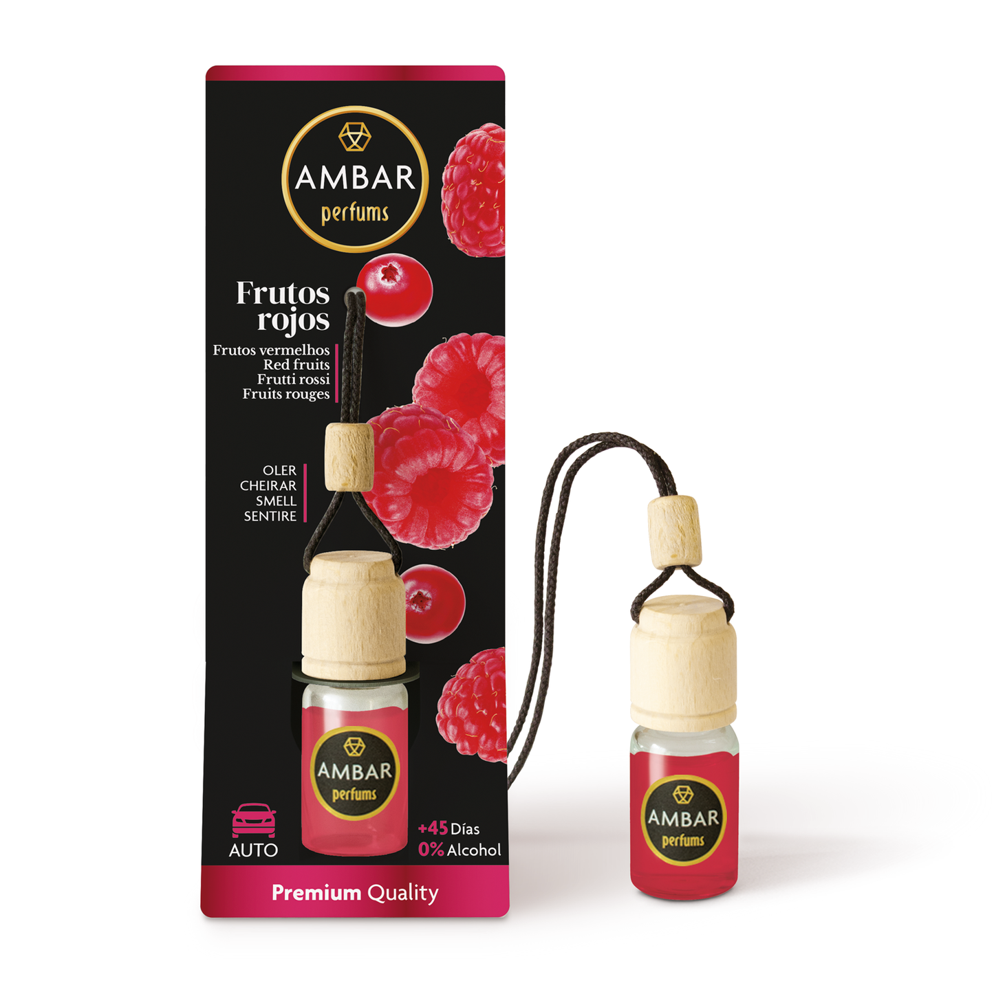 Ambientador Coche Frutos Rojos 6,5 ml Ambar