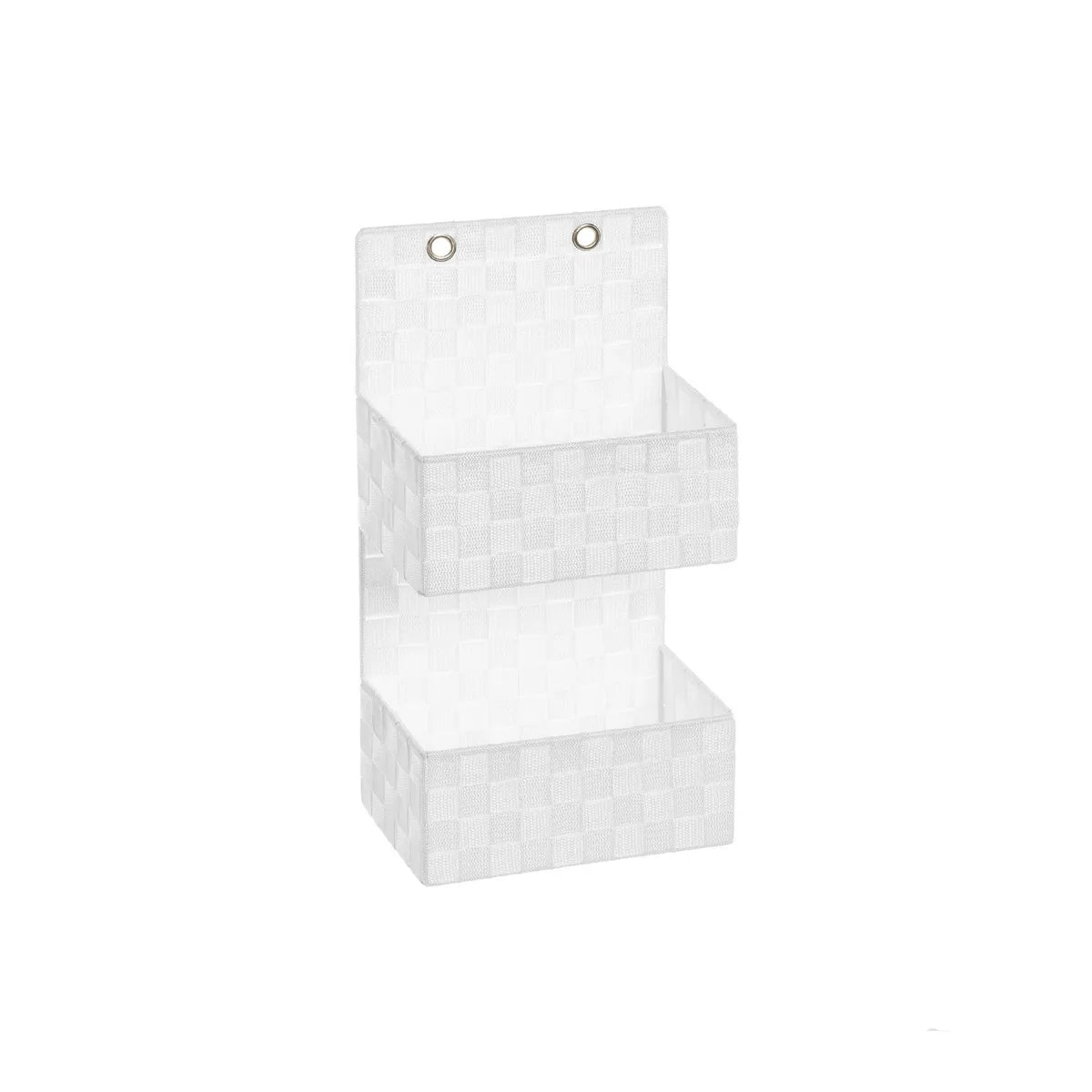 Organizador colgante 2 cestas 25*15*48cm blanco