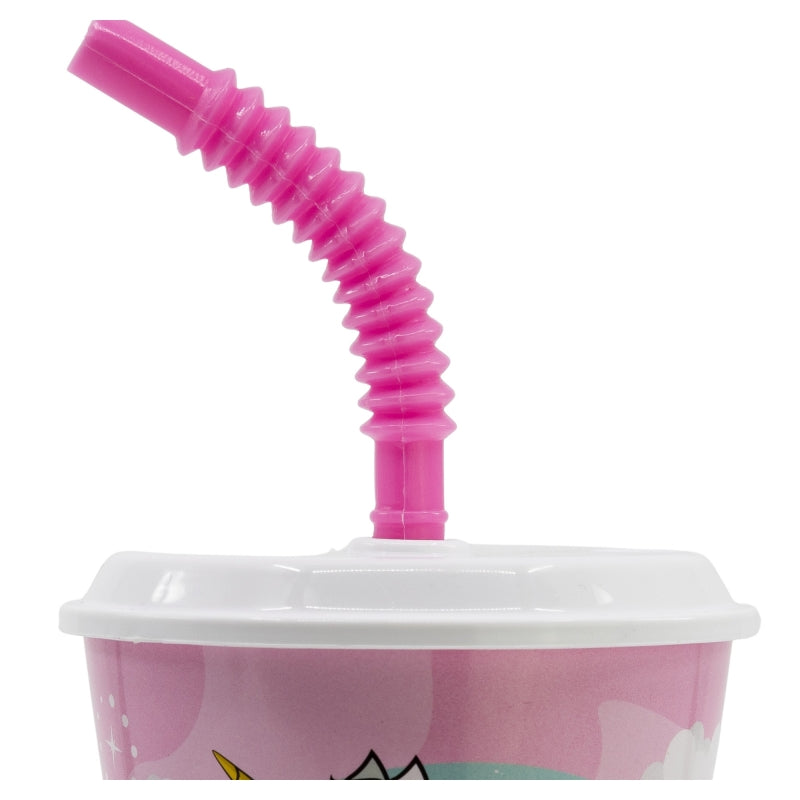 Vaso c/pajita easy sport 430ml Unicornio