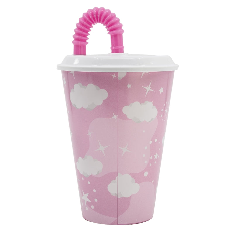 Vaso c/pajita easy sport 430ml Unicornio