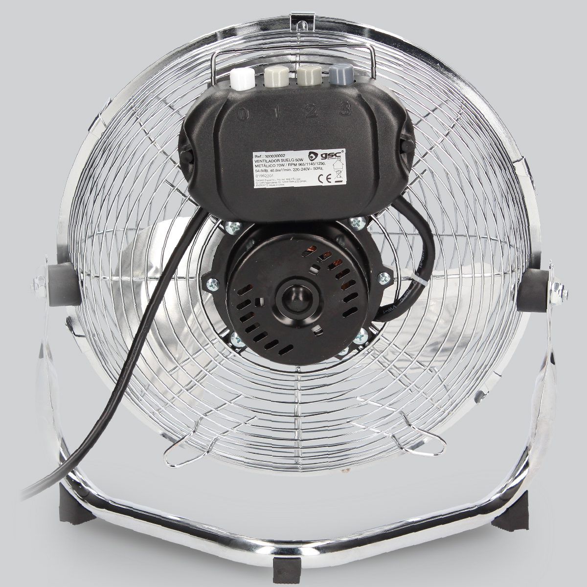 Ventilador metalico de suelo Mueda Ø28cm 50w