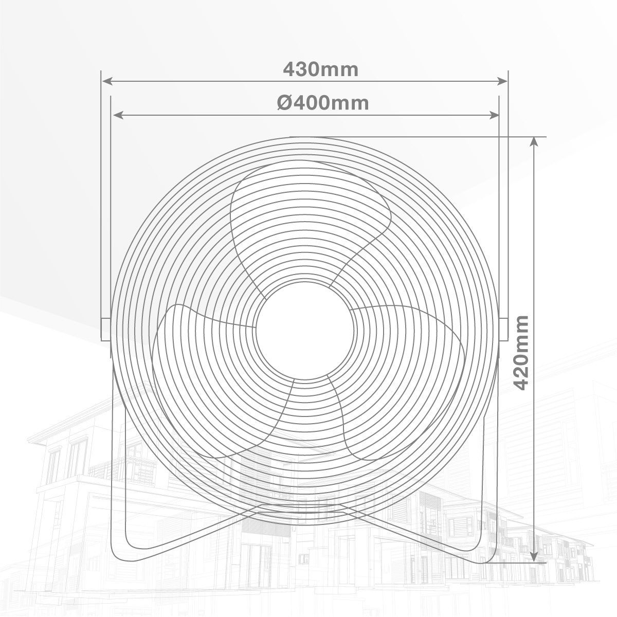 Ventilador metalico de suelo Gumba Ø40cm 70w