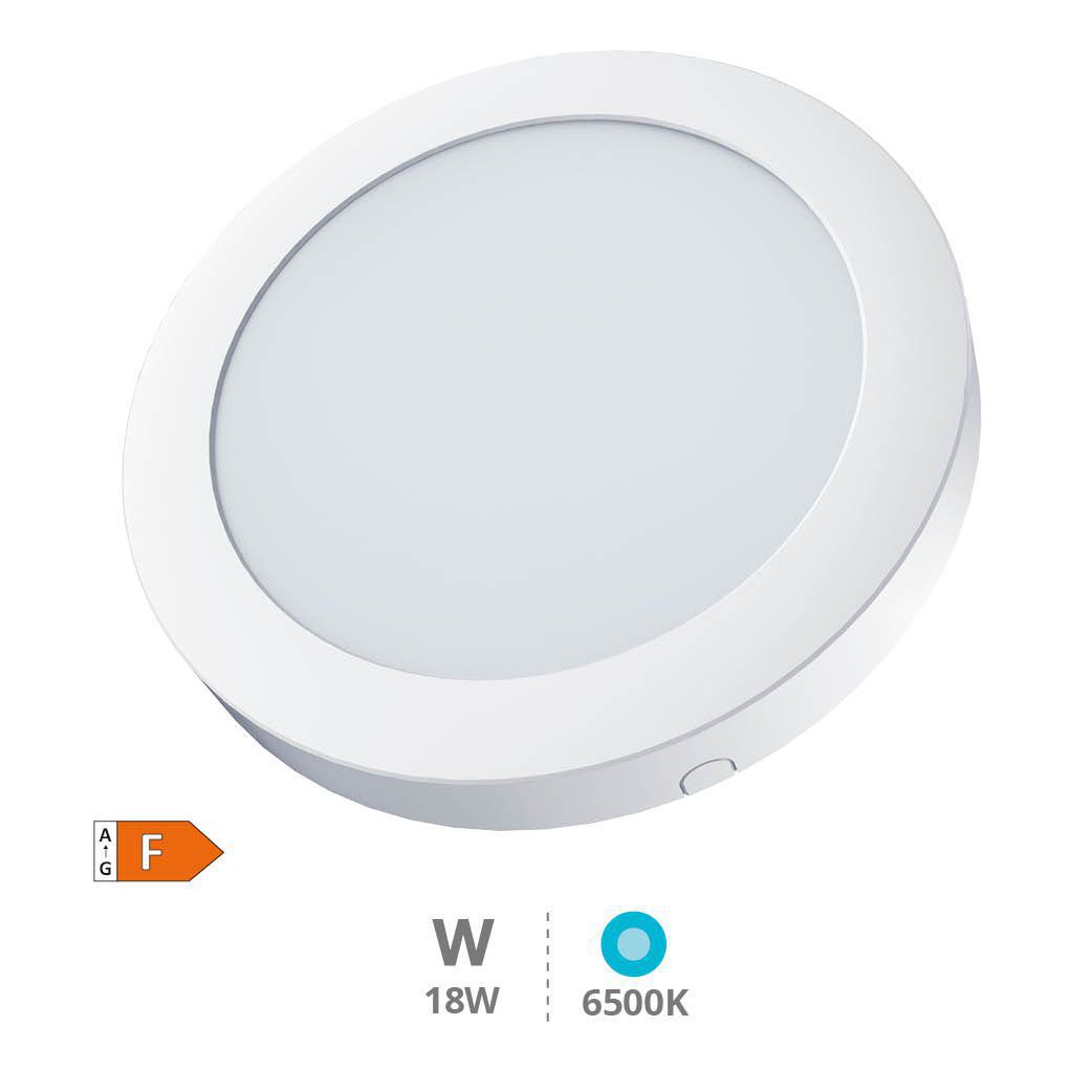 Downlight LED superficie redondo 18W