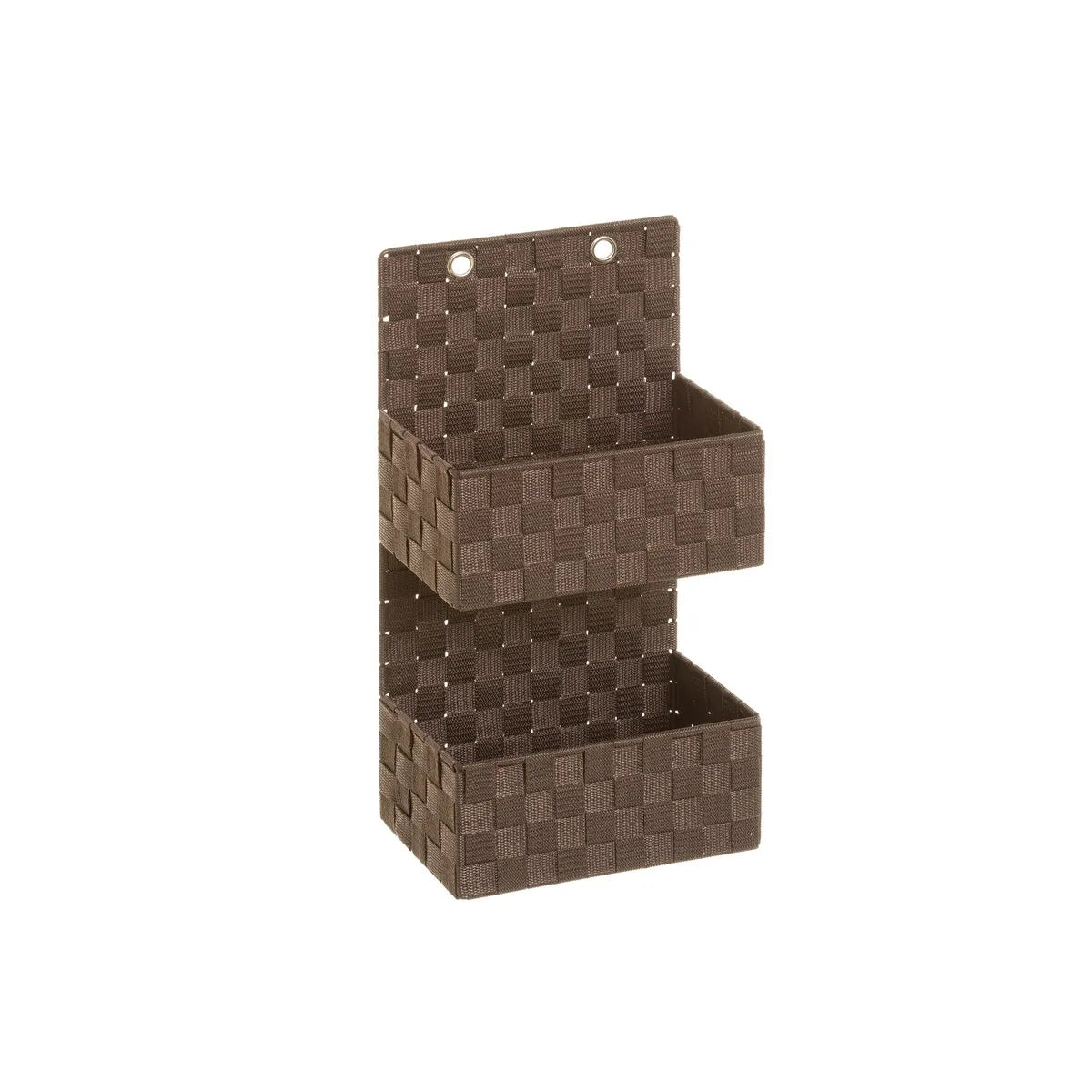 Organizador colgante 2 cestas 25*15*48cm marron