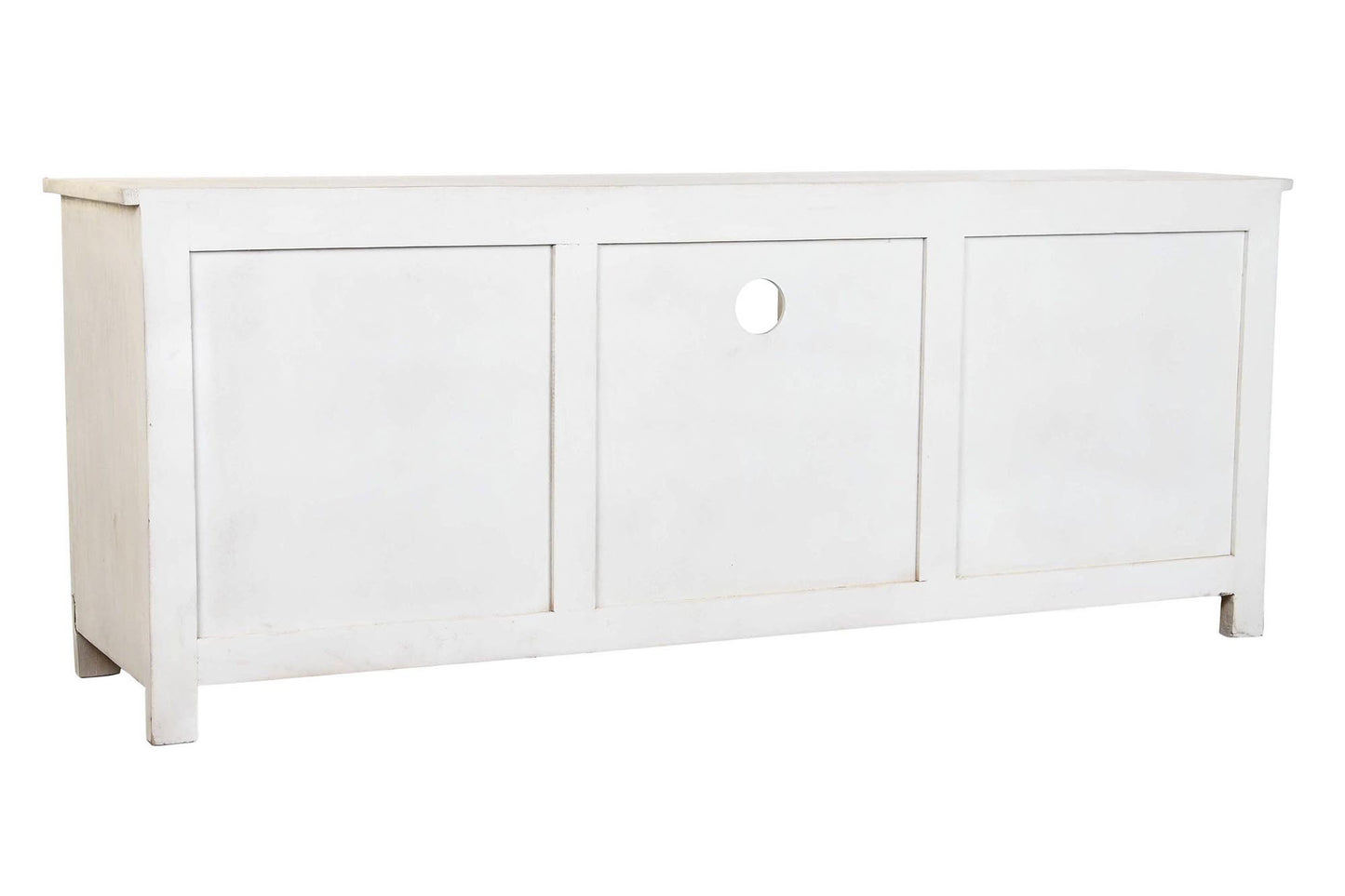 Mueble TV mango madera 151*40*60cm envejecido blanco