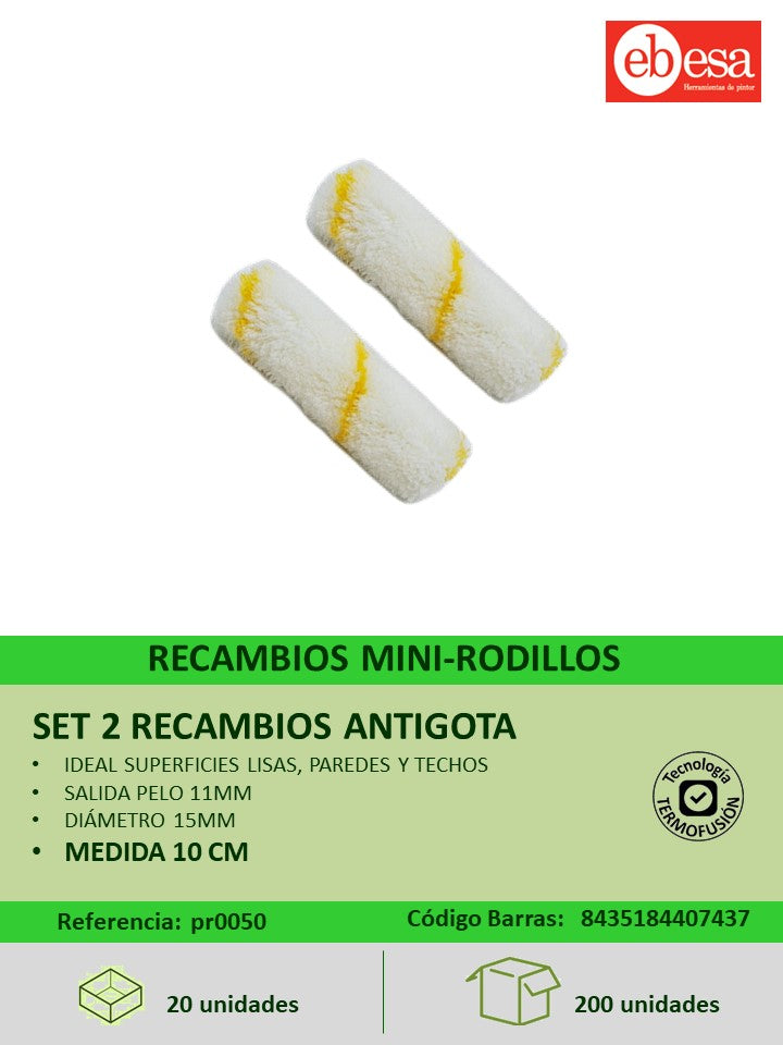 2 ricariche antigoccia 10cm