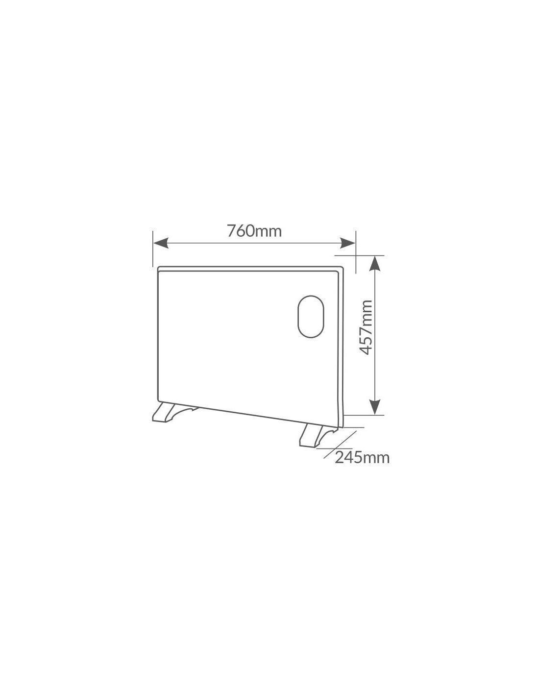 Radiador convector digital inteligente vía wifi Máx. 1500W