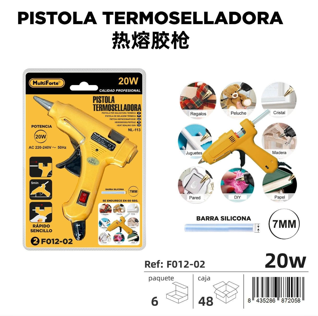 Pistola termoselladora 20w