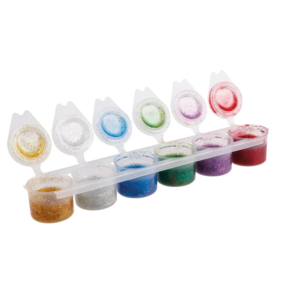 Témpera 6 colores 15ml purpurina